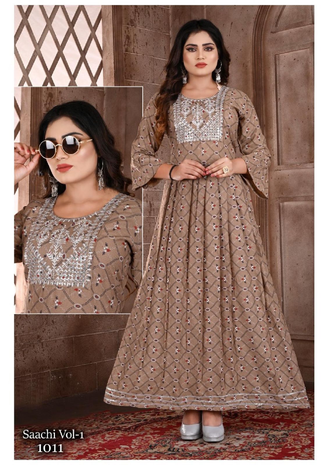 Beauty Saachi 1 Ethnic Wear Wholesale Anarkali Kurti Rayon Catalog
